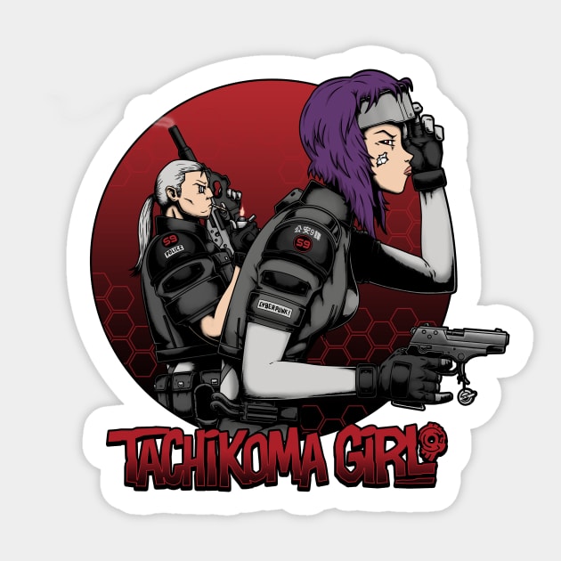 Tachi-Tank Girl Sticker by pigboom